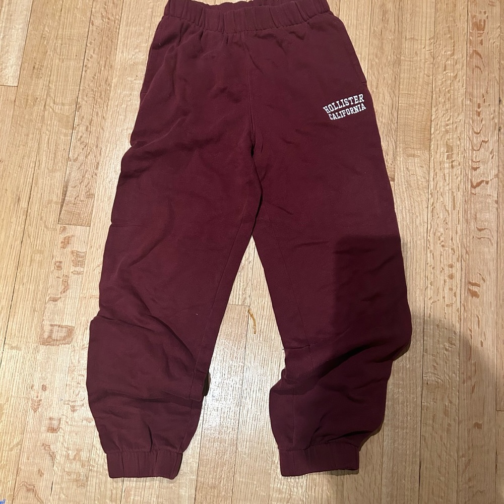 Maroon Hollister Sweatpants